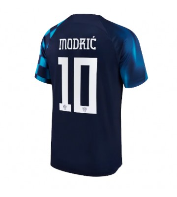 Lacne Muži Futbalové dres Chorvátsko Luka Modric #10 MS 2022 Krátky Rukáv - Preč